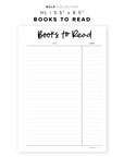 PR109 - Books to Read - Printable Insert