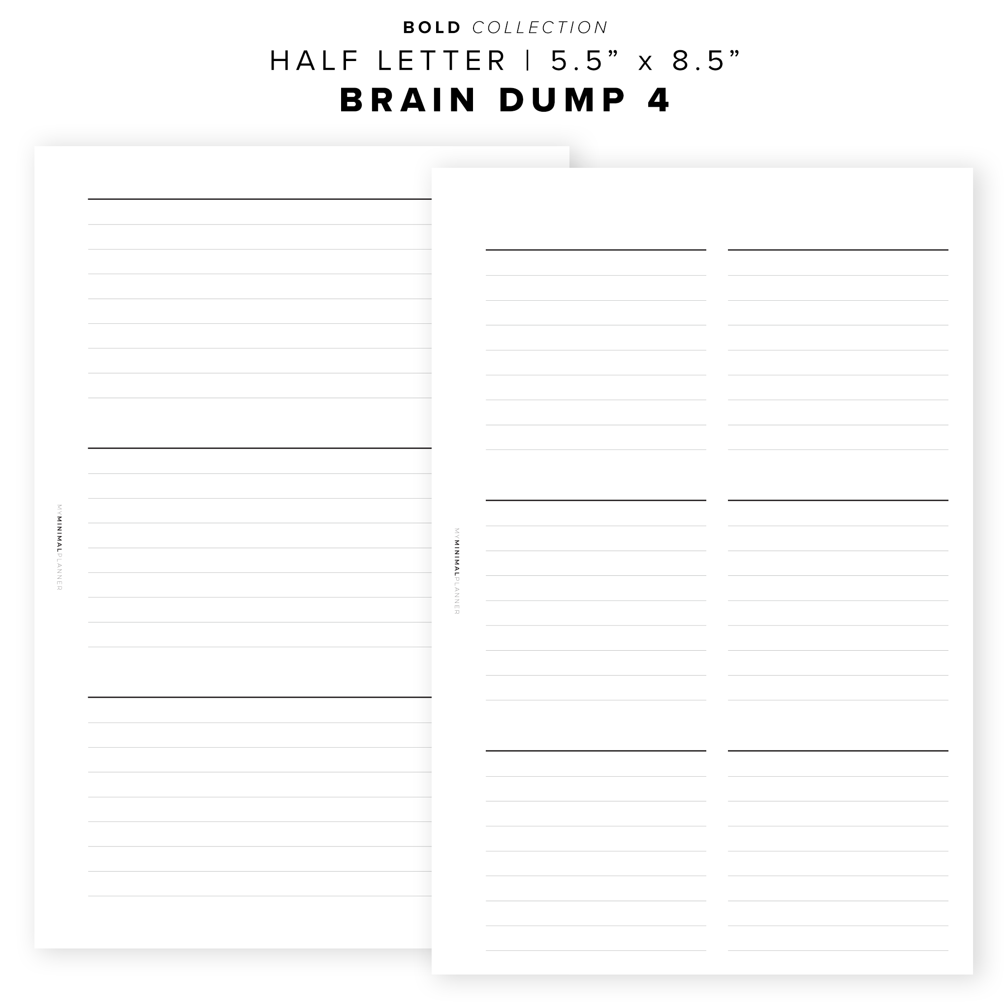 PR172 - Brain Dump 4 - Printable Insert