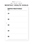 PR132 - Monthly Health Goals - Printable Insert