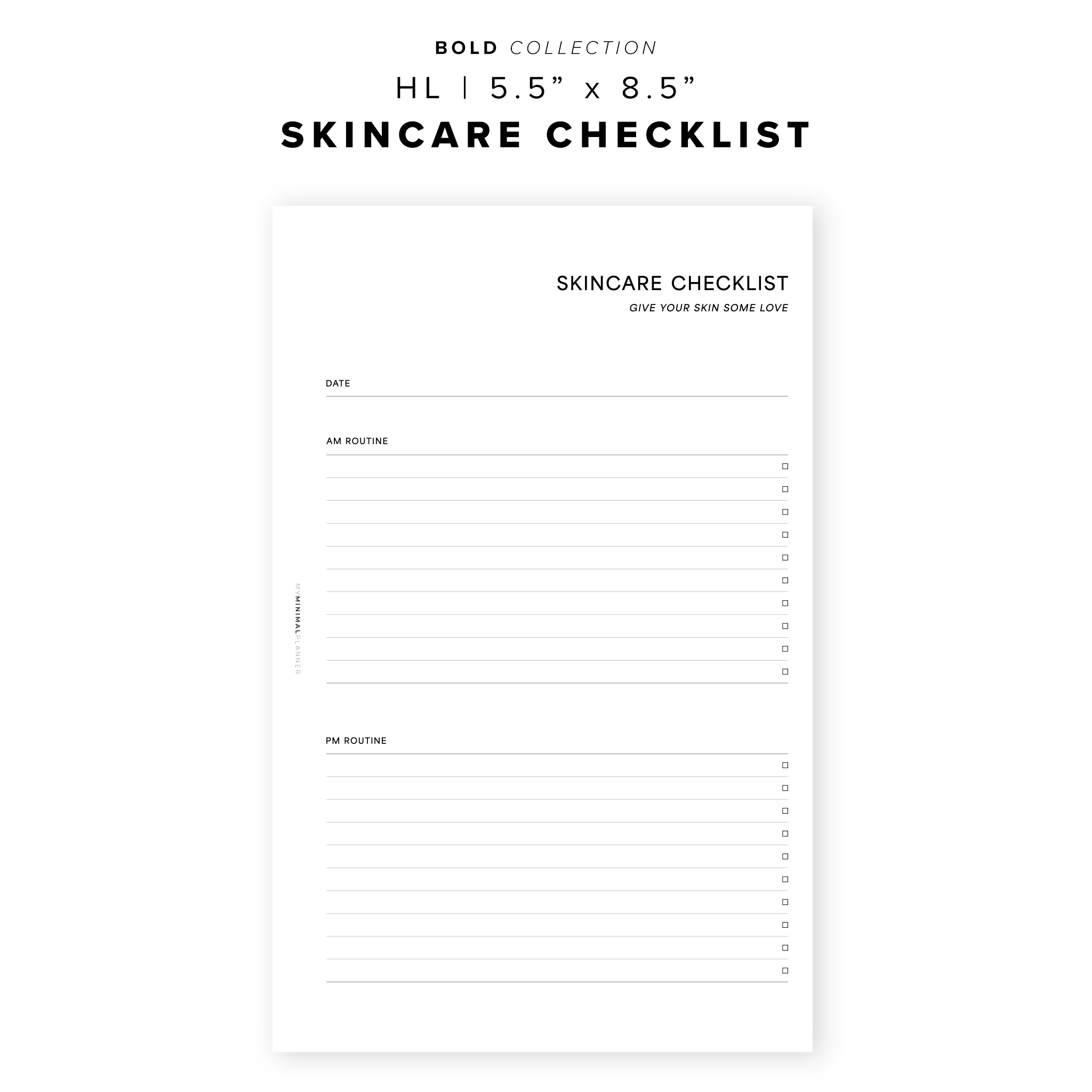 PR189 - Skincare Checklist - Printable Insert