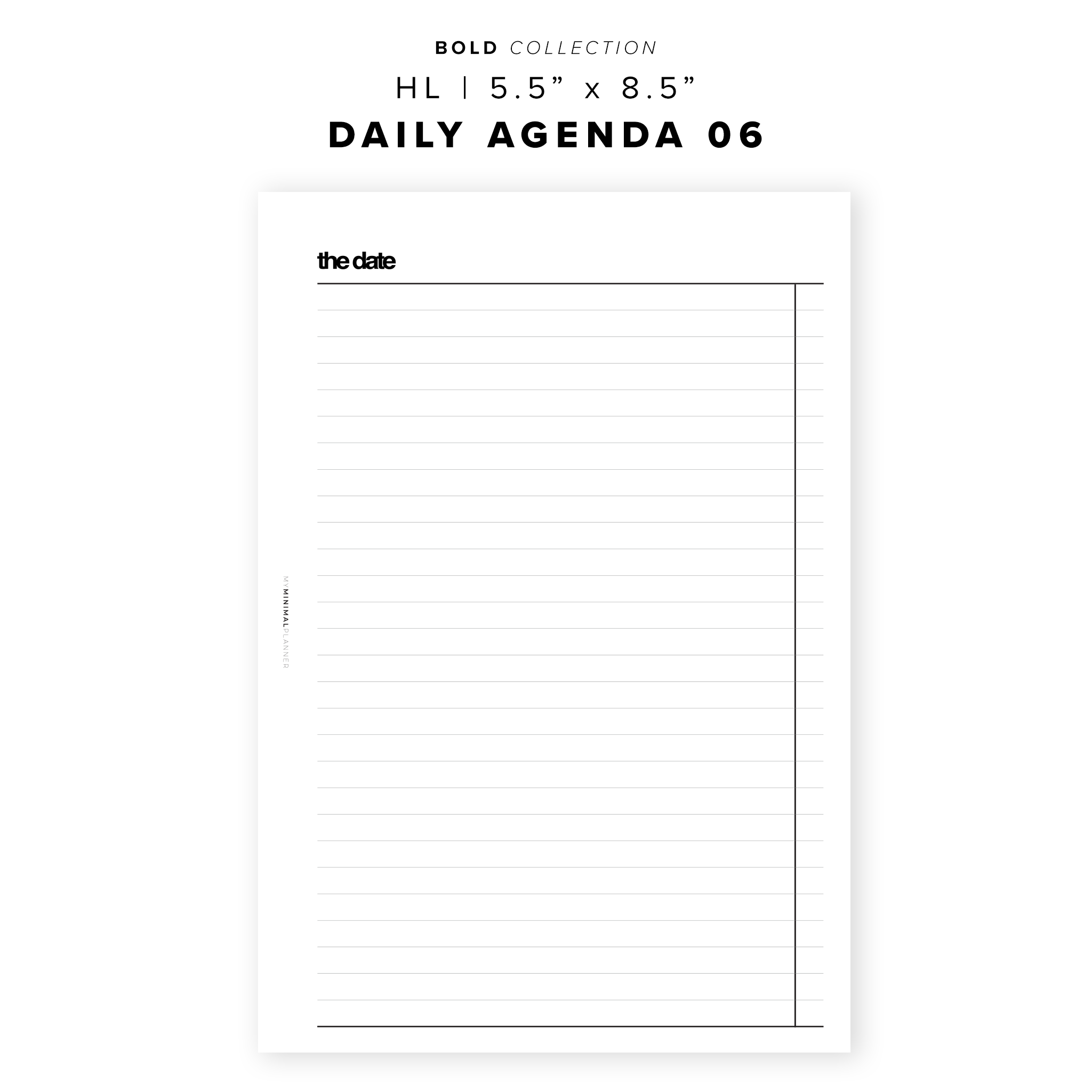 PR137 - The Agenda 06 - Printable Insert