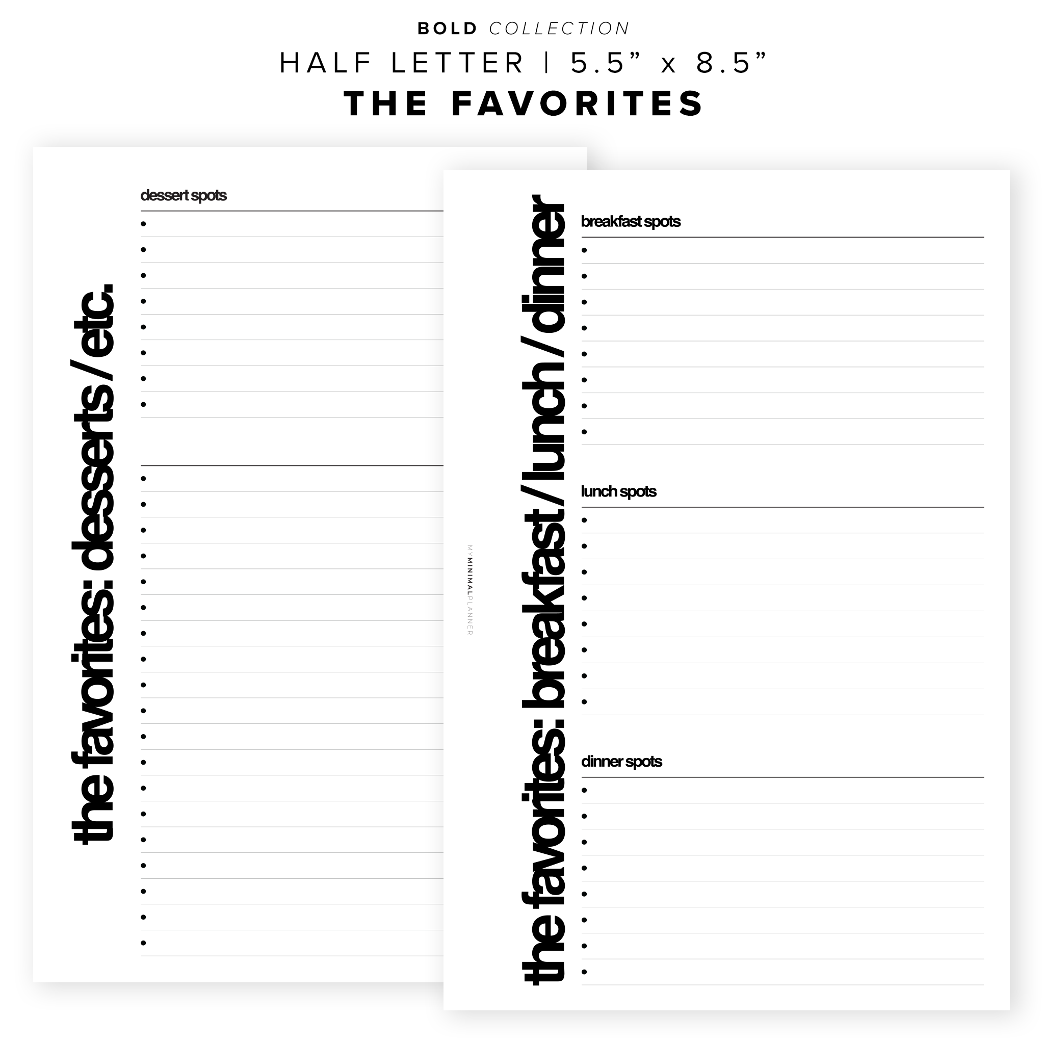 PR136 - The Favorites - Printable Insert