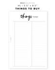 PR55 - Things To Buy - Printable Insert