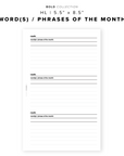 PR173 - Word of the Month - Printable Insert