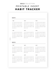 PR89 - Habit Tracker - Printable Insert