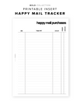 PR144 - Happy Mail Tracker - Printable Insert