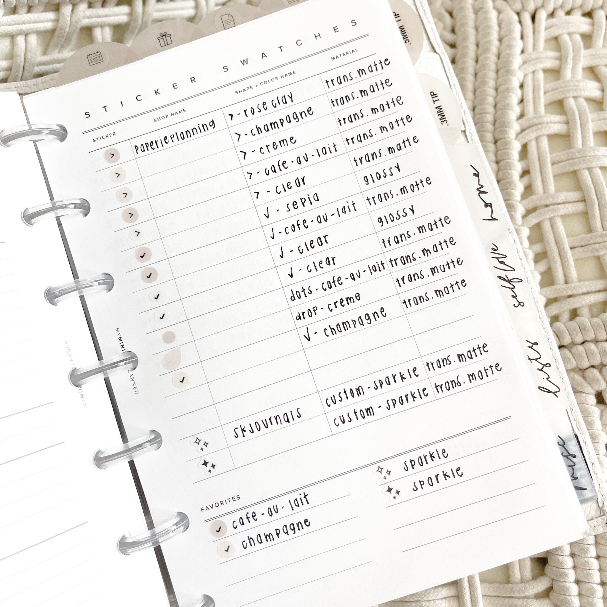 PR22 - Sticker Swatches - Printable Insert