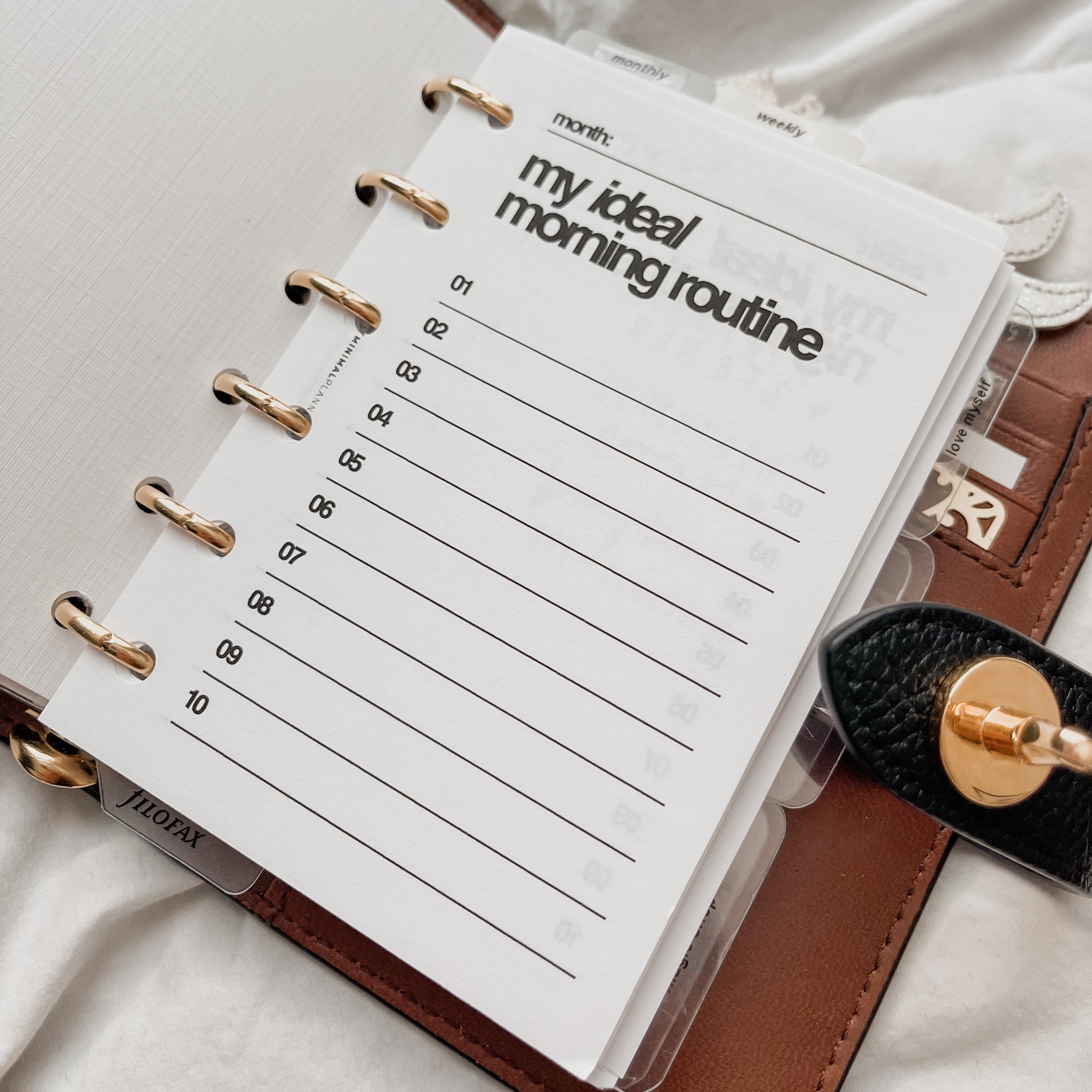 PR157 - Ideal Routines - Printable Insert – My Minimal Planner