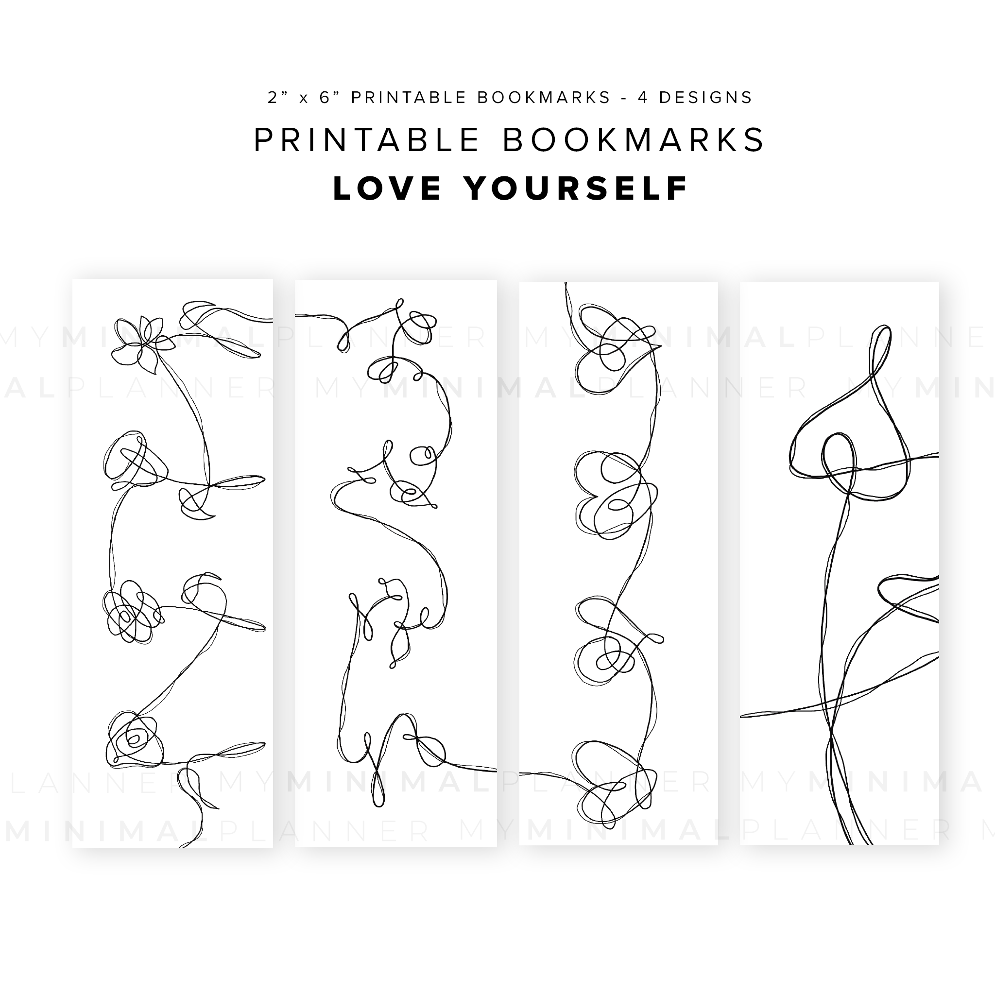 PB02 - Love Yourself - Printable Bookmarks