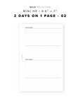 PR26 - V2: 2 Days on 1 Page / 2DO1P - Printable Insert