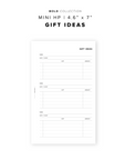 PR211 - Gift Ideas - Printable Insert