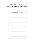 PR158 - Goals and Rewards - Printable Insert