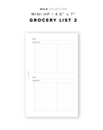PR187 - Grocery List 2 - Printable Insert