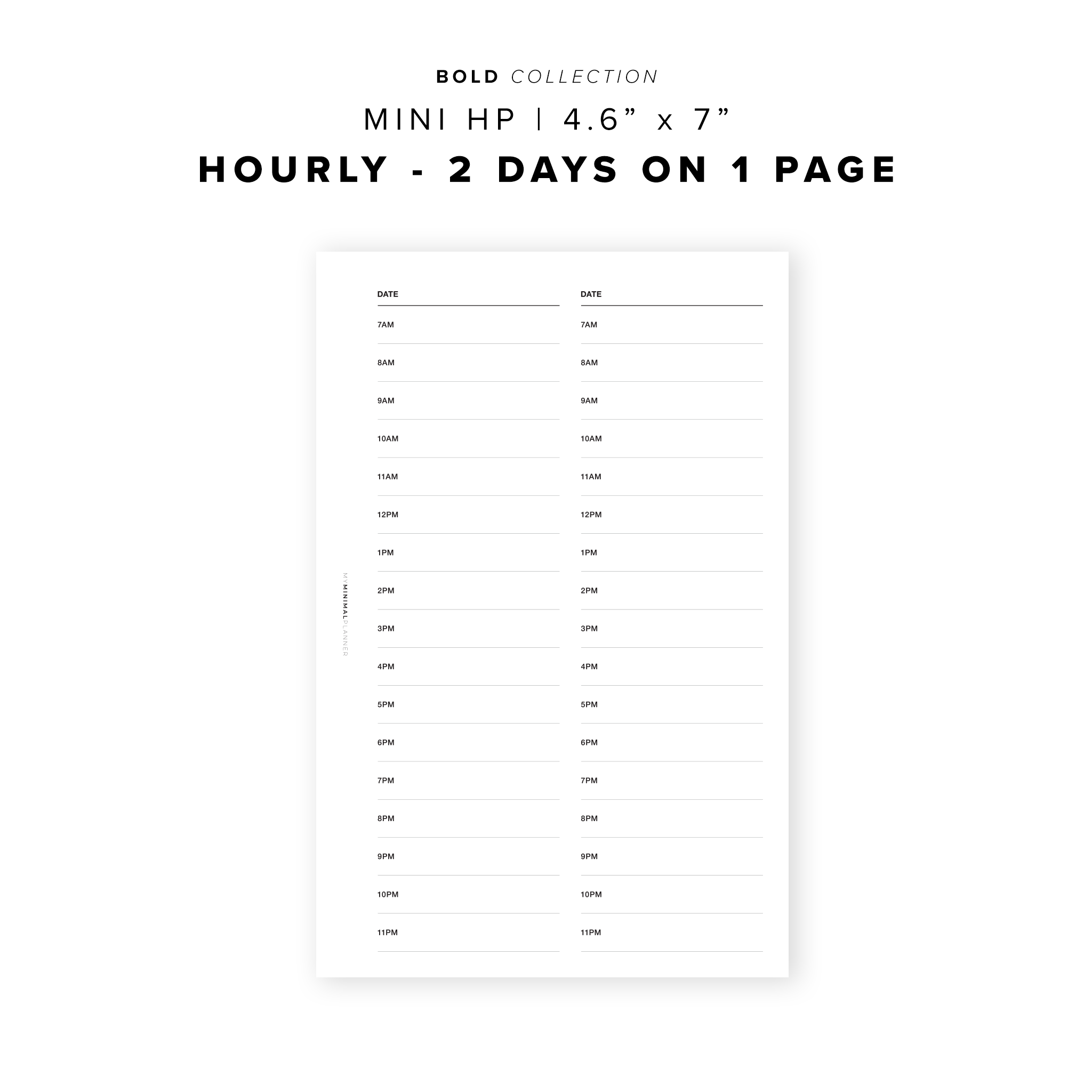 PR32 - V4: 2 Days on 1 Page / 2DO1P - Printable Insert