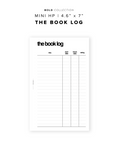 PR161 - The Book Log - Printable Insert
