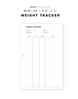 PR80 - Weight Tracker - Printable Insert