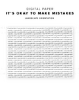 DP12 - It's Okay to Make Mistakes - Digital Paper