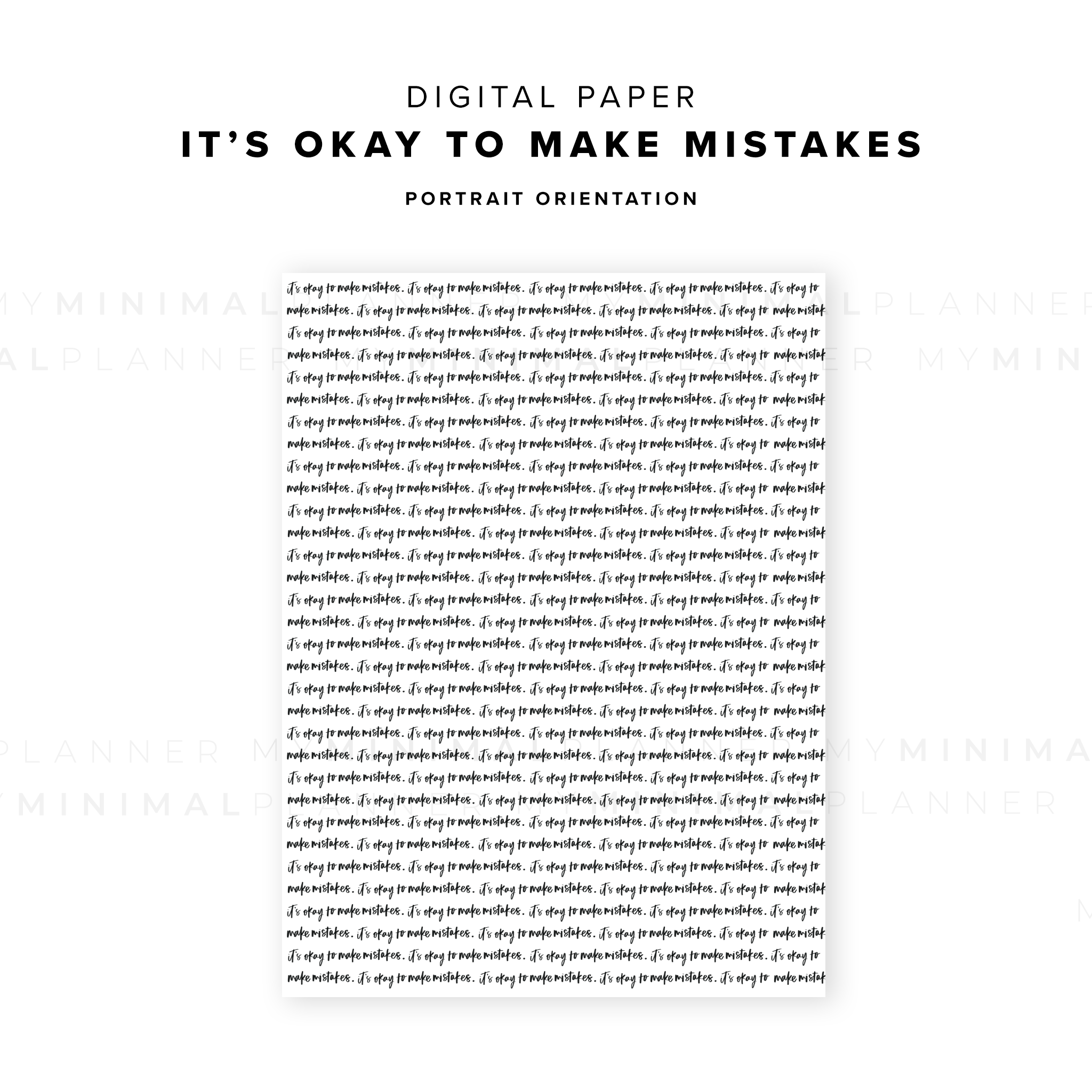 DP12 - It&#39;s Okay to Make Mistakes - Digital Paper