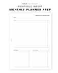 PR61 - Monthly Planner Prep - Printable Insert
