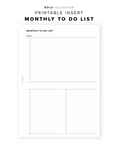 PR39 - Monthly To Do List - Printable Insert