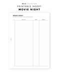 PR40 - Movie Night - Printable Insert