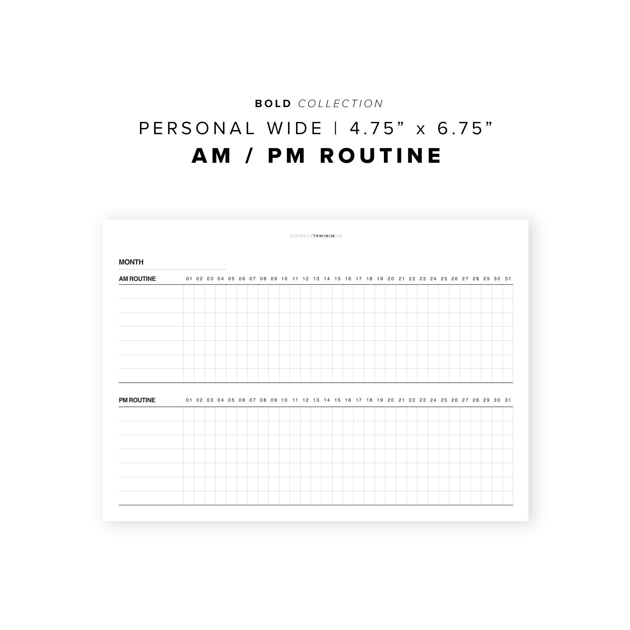 PR27 - 24 Hour Daily Agenda - Printable Insert – My Minimal Planner