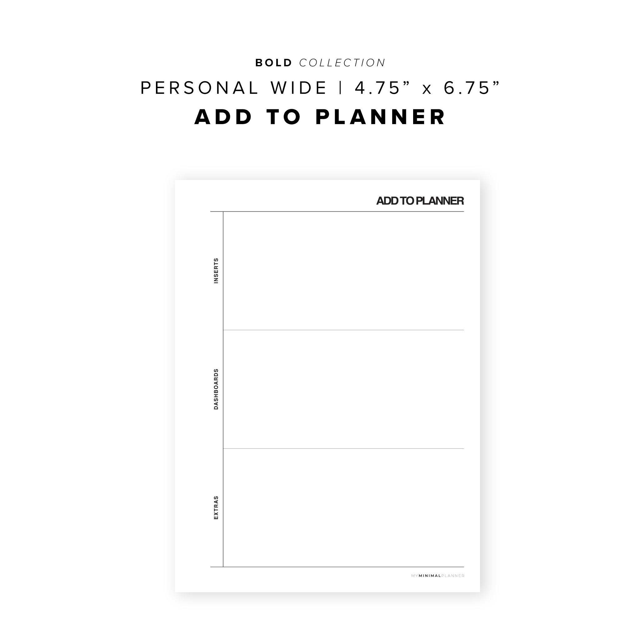 PR104 - Add To Planner - Printable Insert