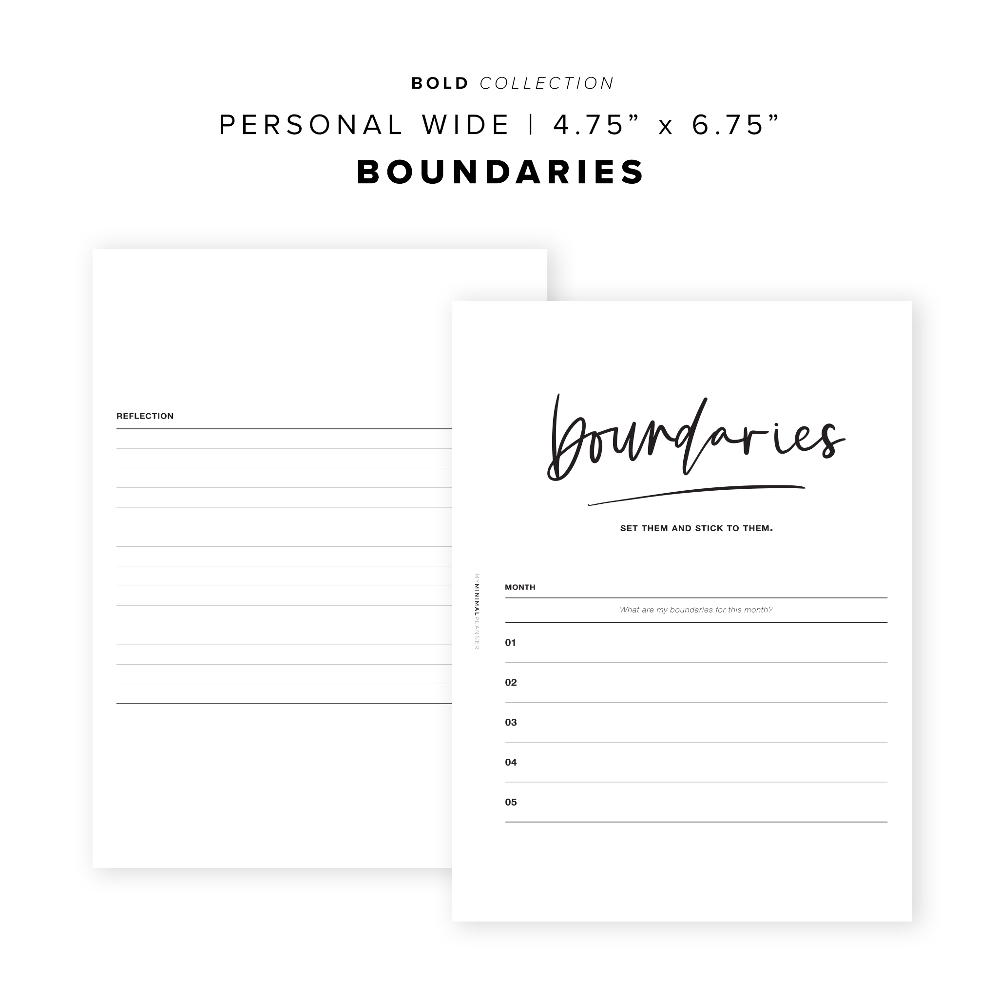 PR50 - Boundaries - Printable Insert