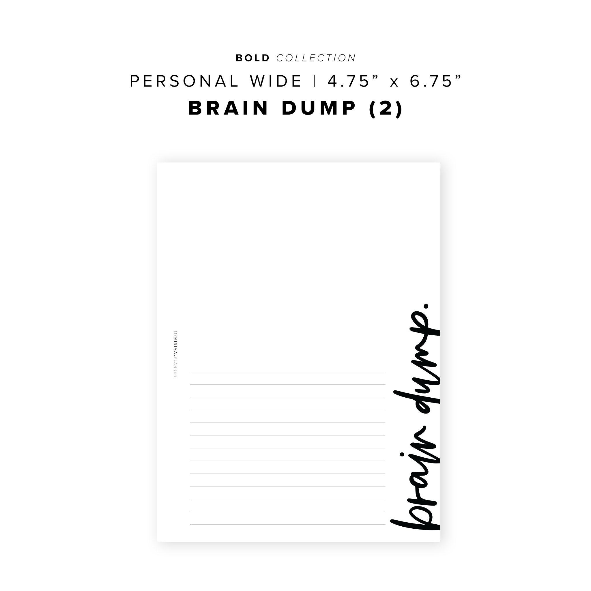 PR51 - Brain Dump 2 - Printable Insert