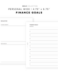 PR59 - Finance Goals - Printable Insert