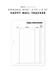 PR144 - Happy Mail Tracker - Printable Insert