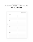 PR37 - Meal Ideas - Printable Insert