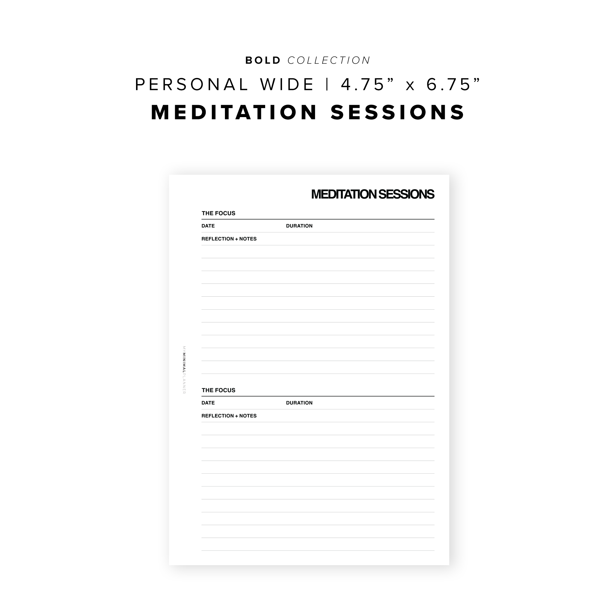 PR126 - Meditation Sessions - Printable Insert