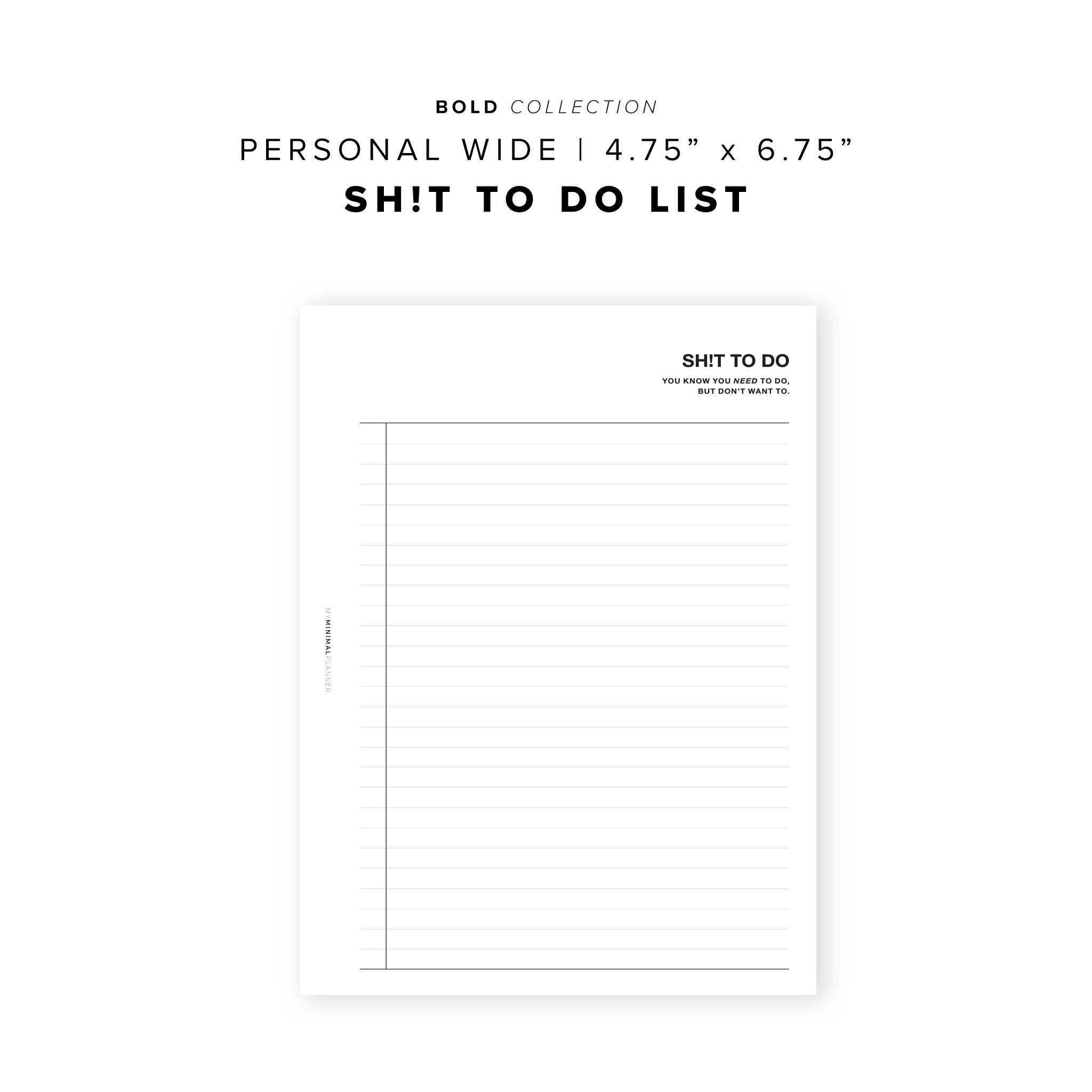 PR44 - Sh!t To Do List - Printable Insert