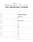 PR102 - The Important Things - Printable Insert