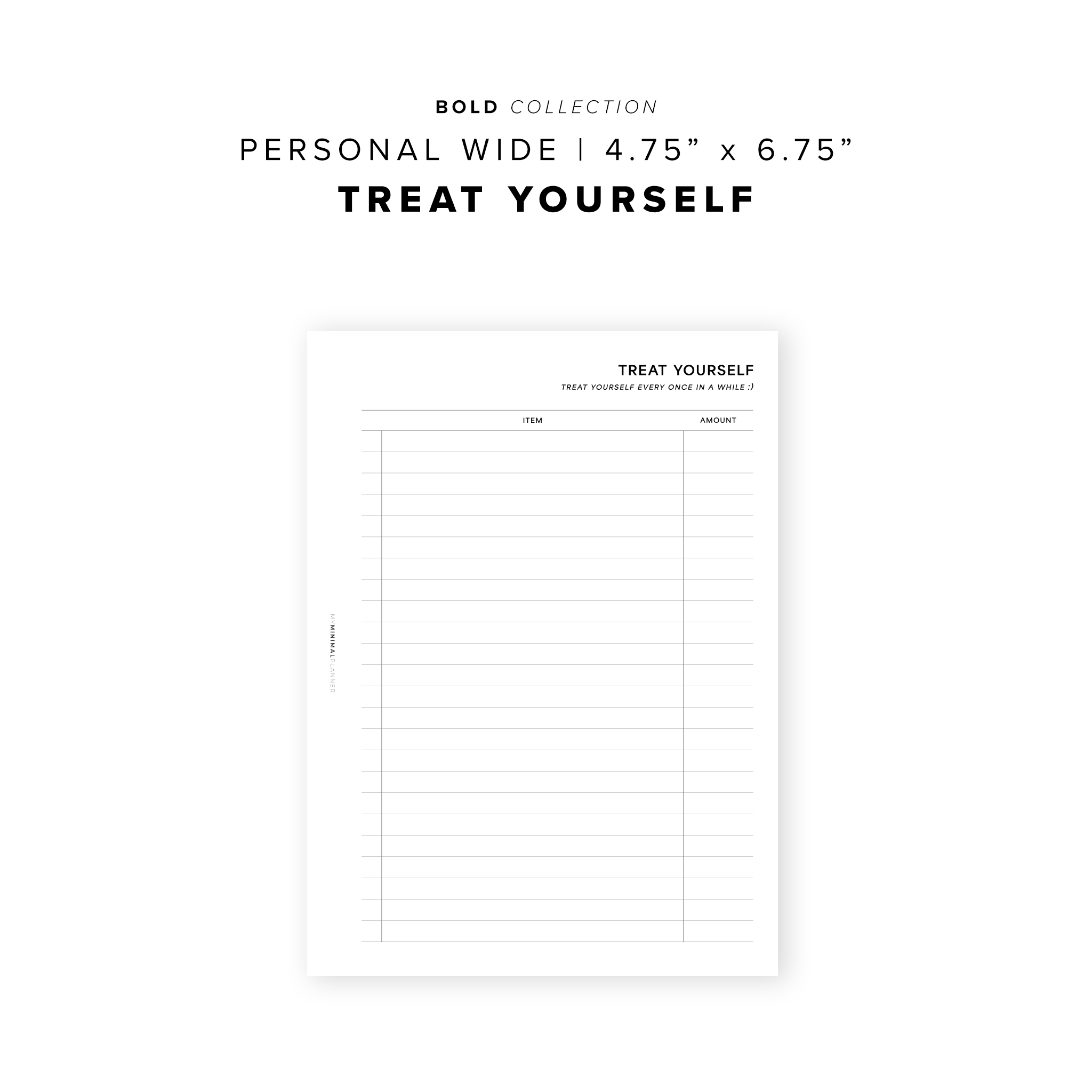 PR209 - Treat Yourself - Printable Insert