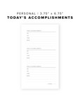 PR23 - Today's Accomplishments - Printable Insert