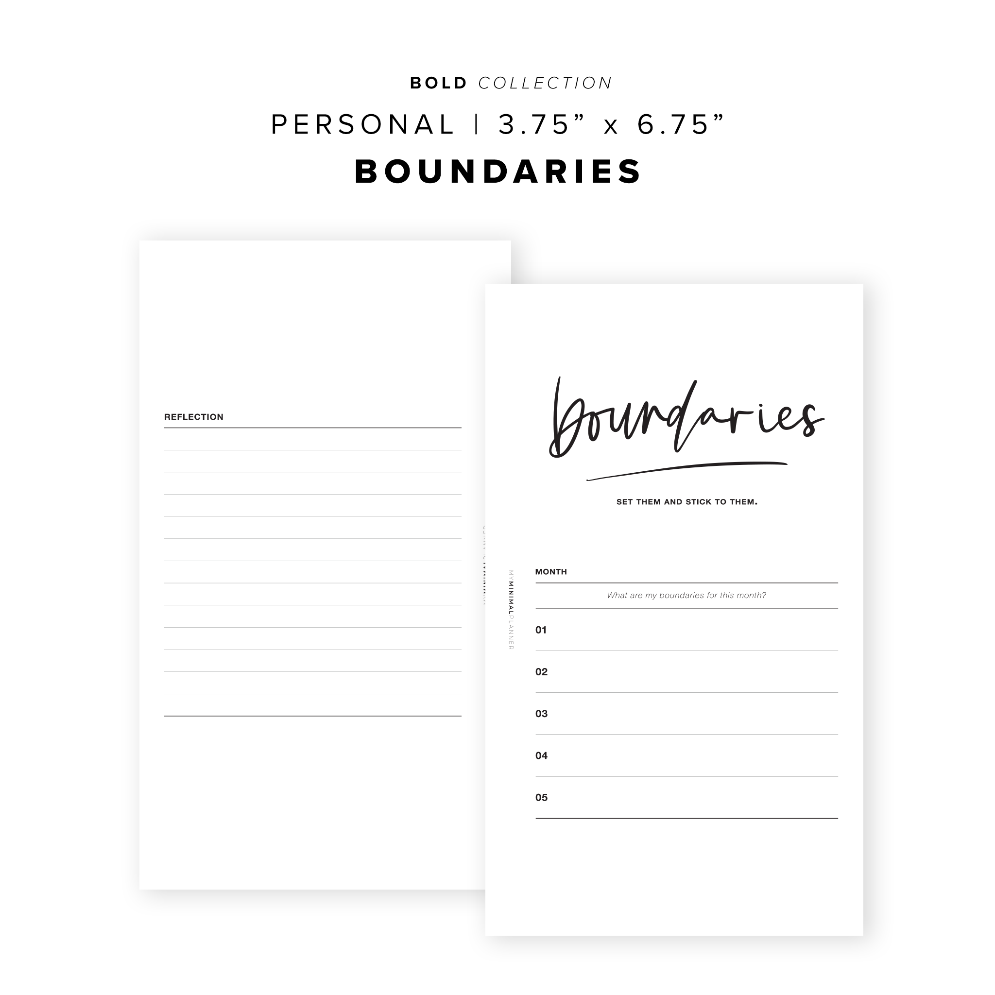 PR50 - Boundaries - Printable Insert
