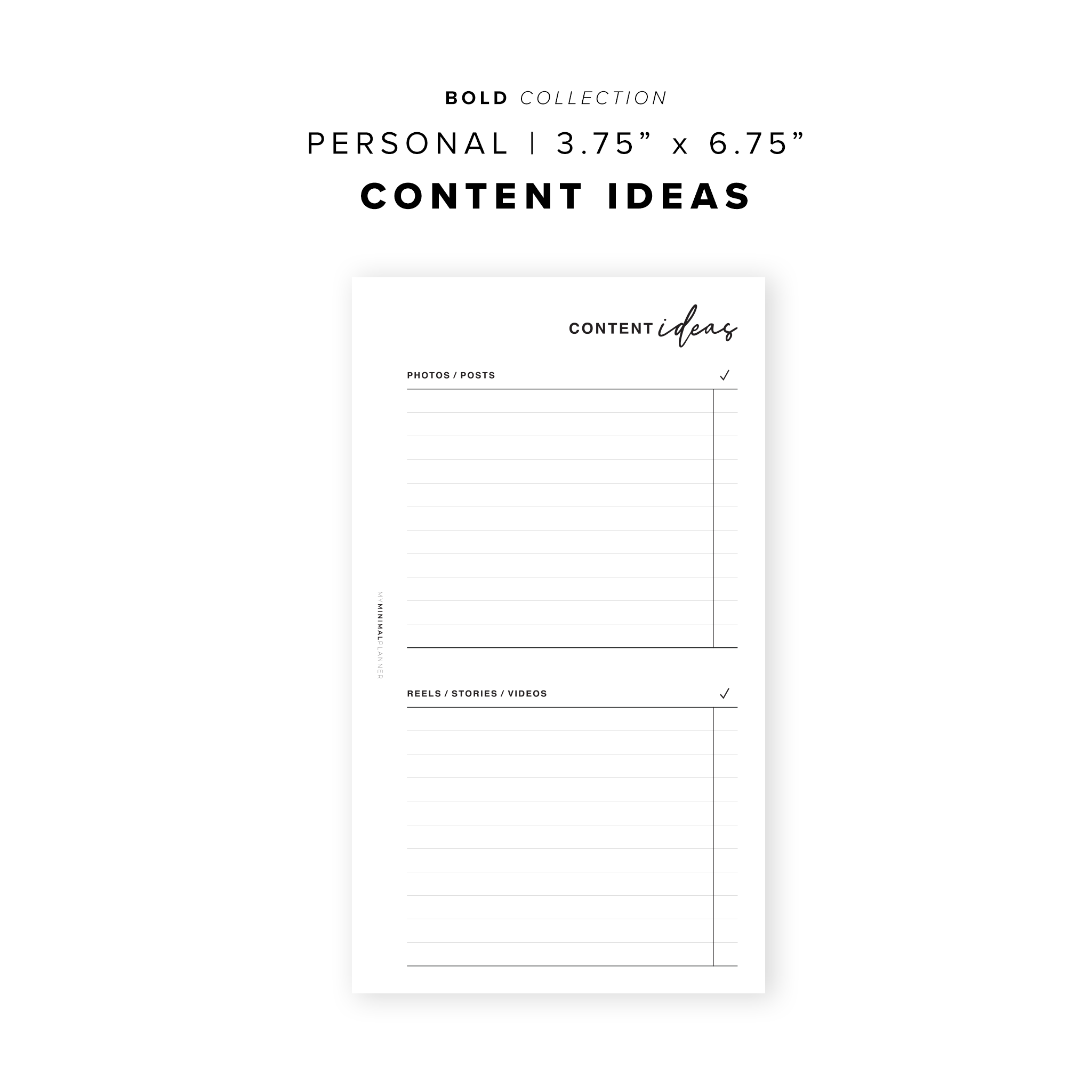 PR64 - Content Ideas - Printable Insert