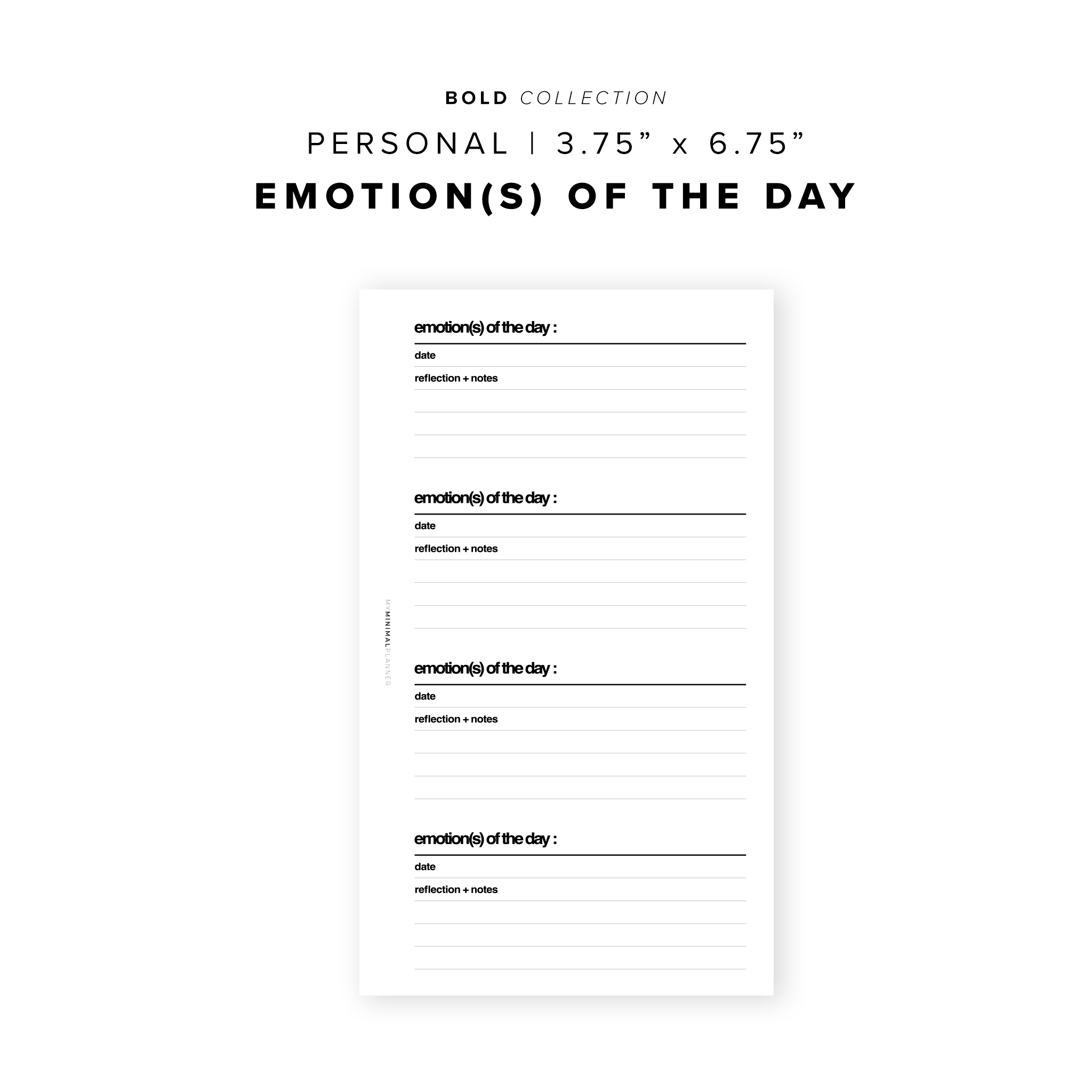 PR135 - Emotions of the Day - Printable Insert