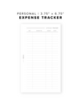 PR08 - Expense Tracker - Printable Insert