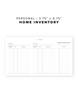 PR11 - Home Inventory - Printable Insert