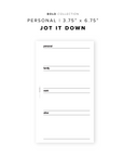 PR145 - Jot It Down - Printable Insert