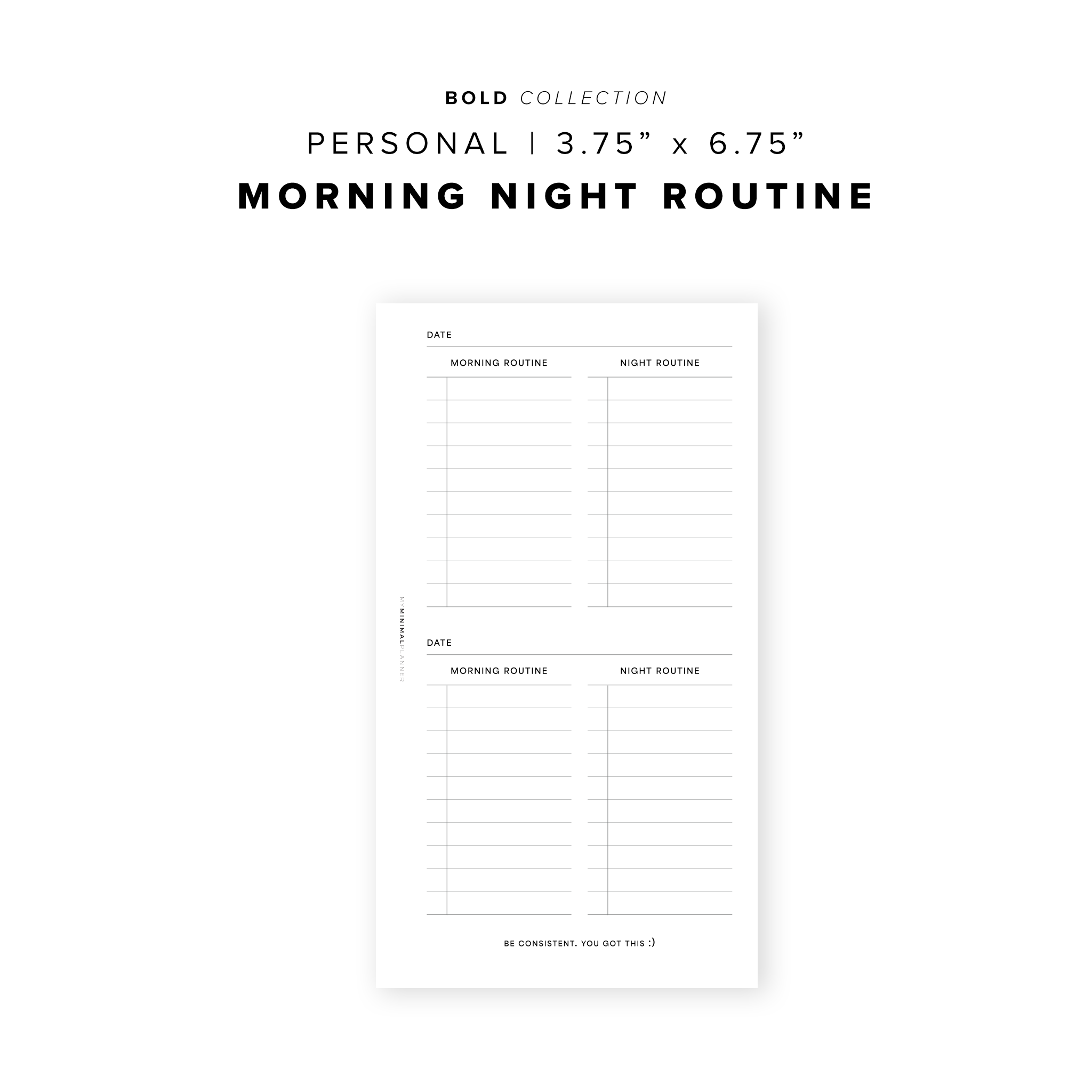 PR186 - Morning Night Routine - Printable Insert
