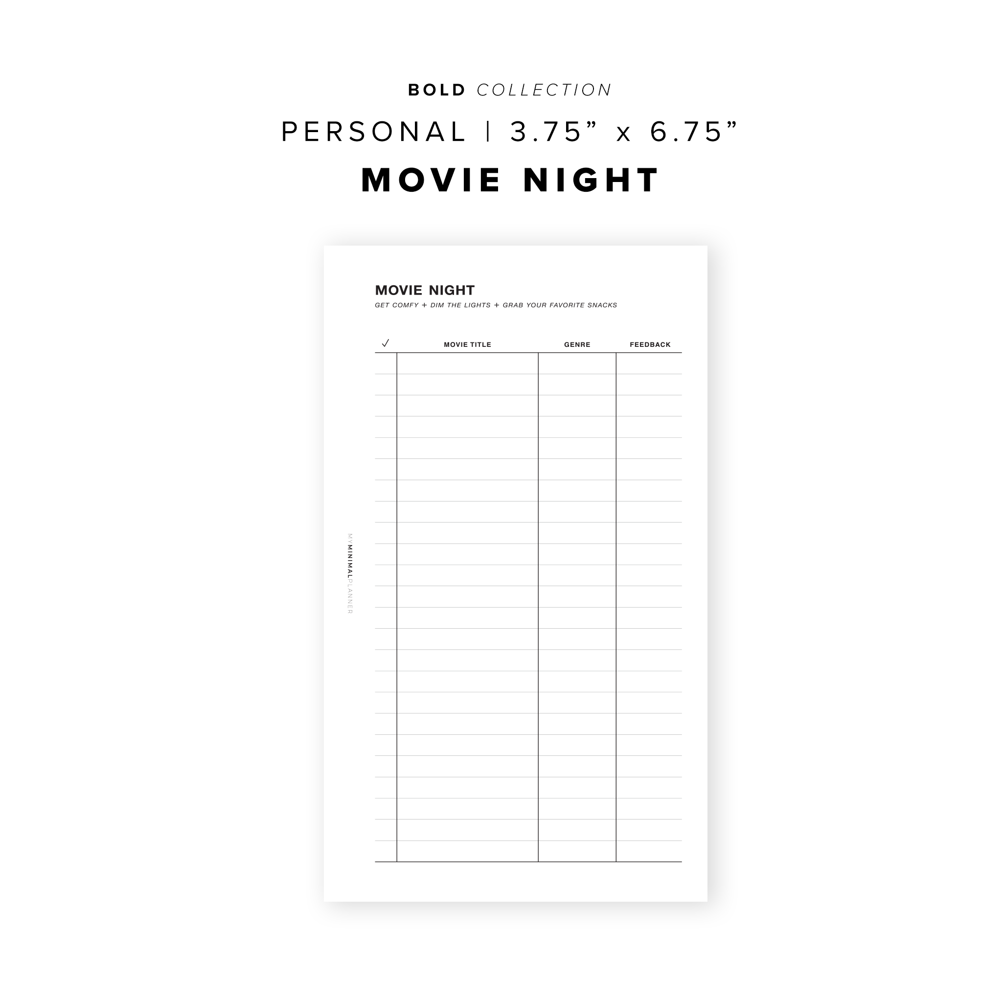 PR40 - Movie Night - Printable Insert