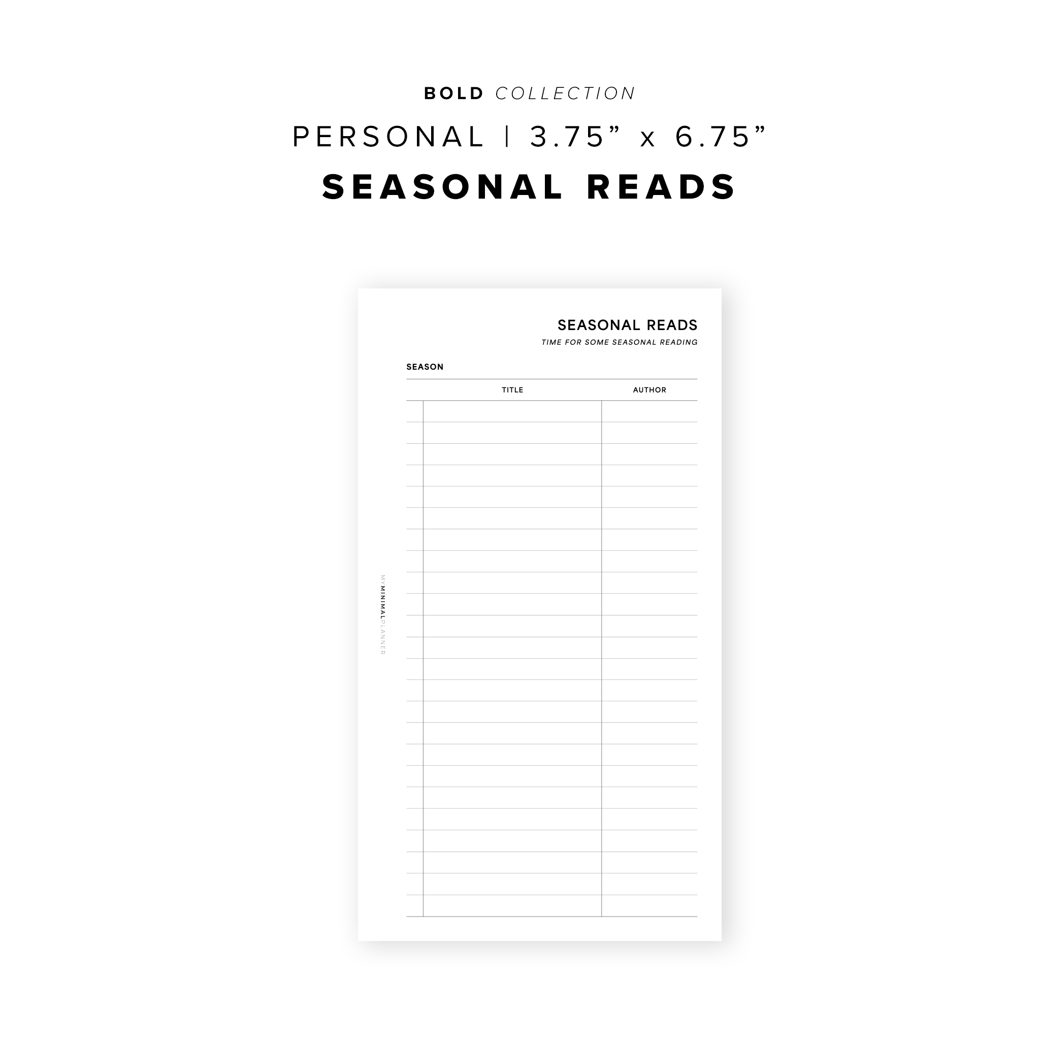 PR196 - Seasonal Reads - Printable Insert