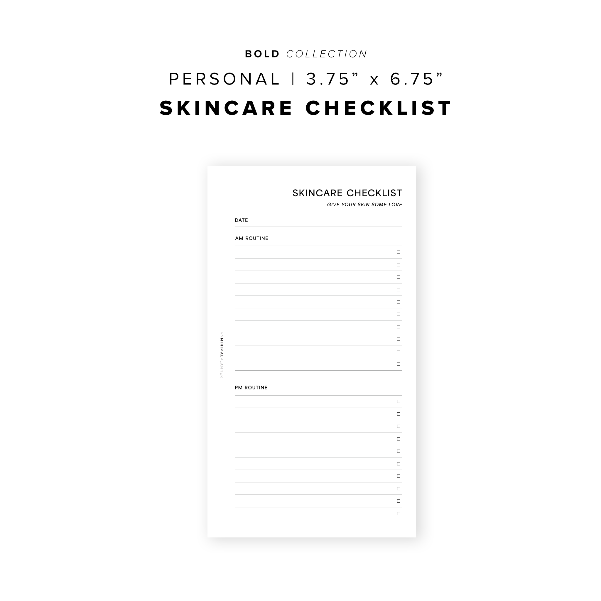 PR189 - Skincare Checklist - Printable Insert