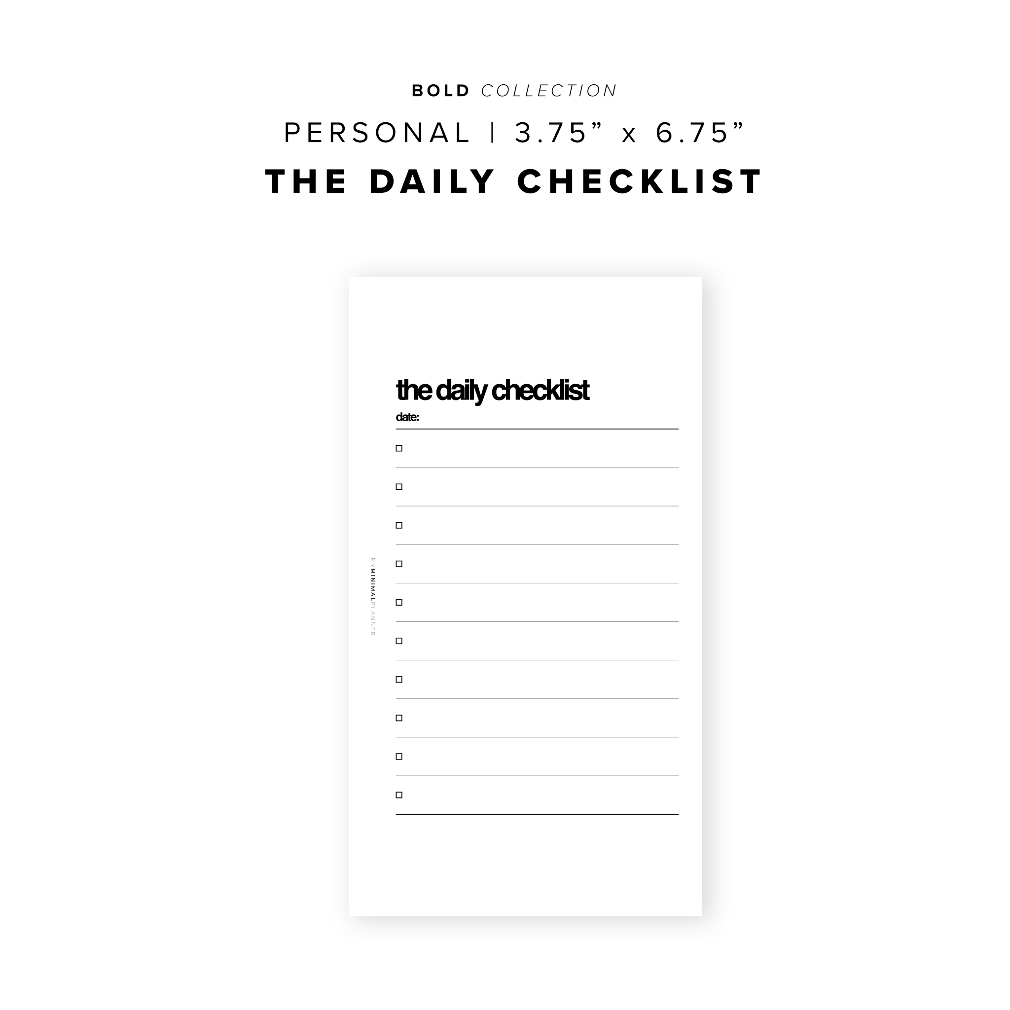 PR176 - The Daily Checklist - Printable Insert