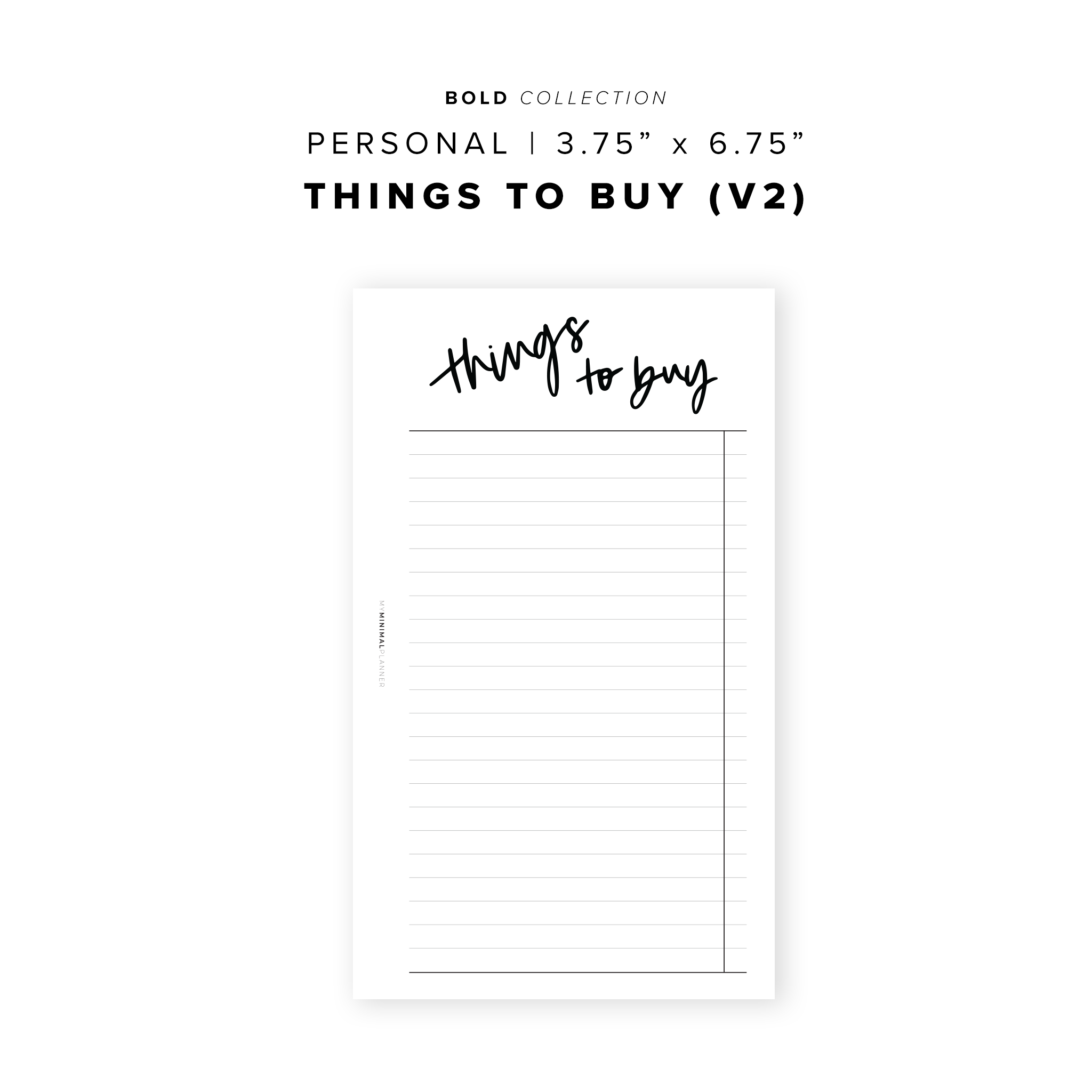 PR121 - Thing to Buy (V2) - Printable Insert