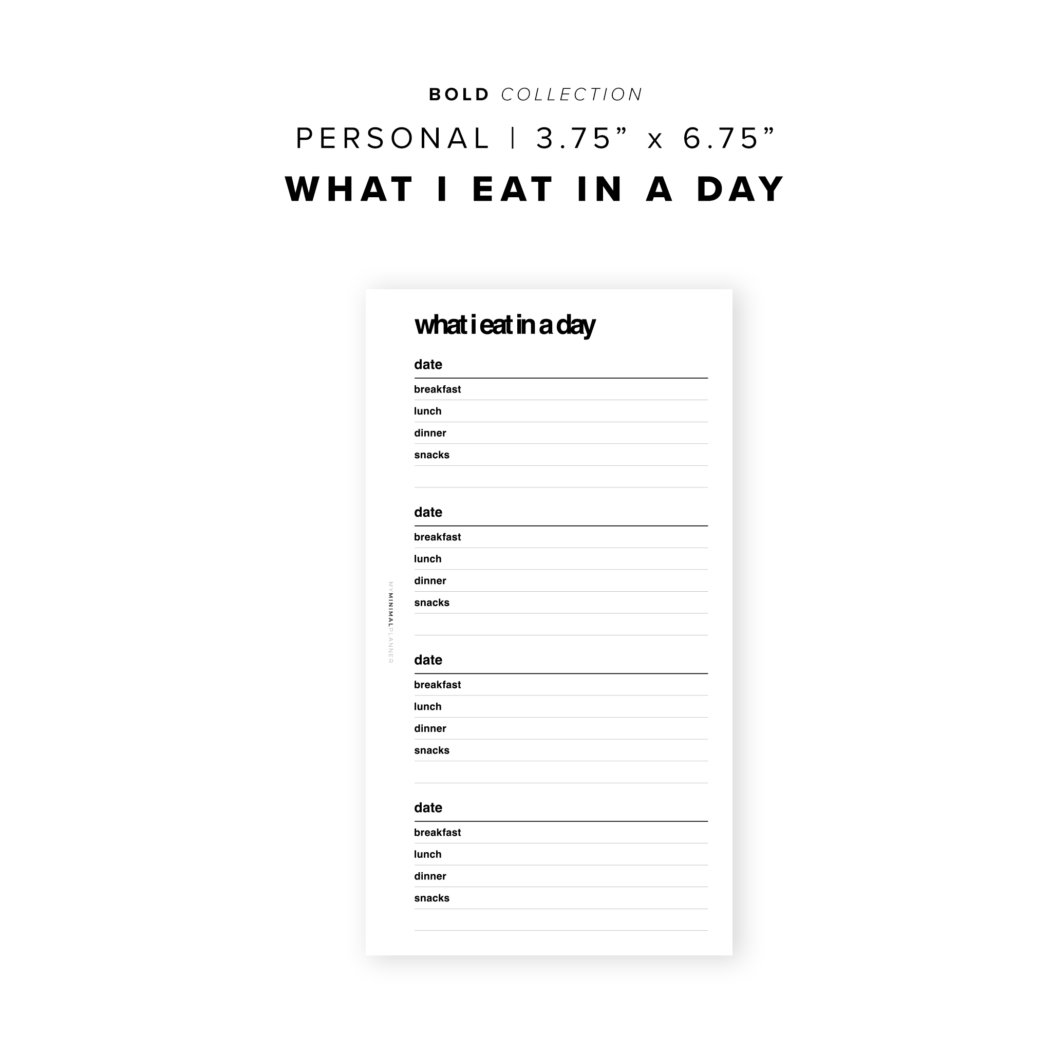 PR174 - What I Eat in a Day - Printable Insert